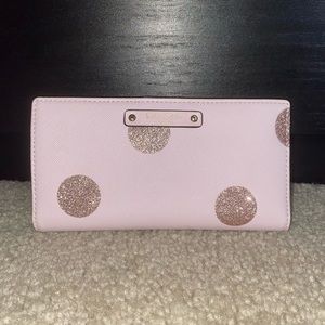 Pink Glitter Polka Dot KATE SPADE WALLET ♠️